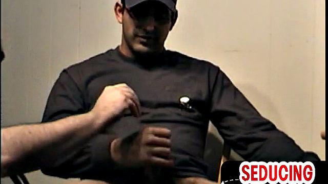 Retro spex guy tugging himself