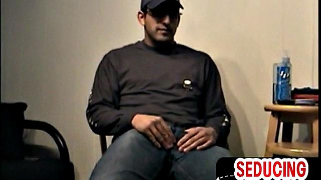 Retro spex guy tugging himself