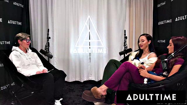 ADULT TIME - Lesbian Babes Melissa Stratton & Vanna Bardot Slutty Pussy Licking & Scissoring!