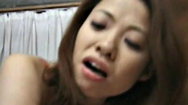 Japanese pregnant Asian's tiny tits & tight pussy drilled in stockings & doggystyle