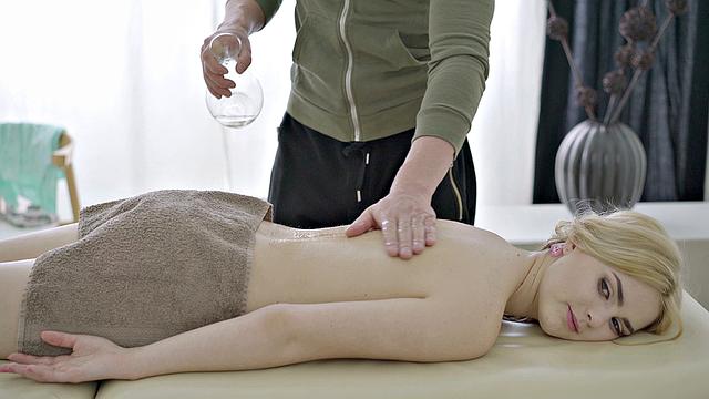 Cute Blondie Craves More Than Regular Massage