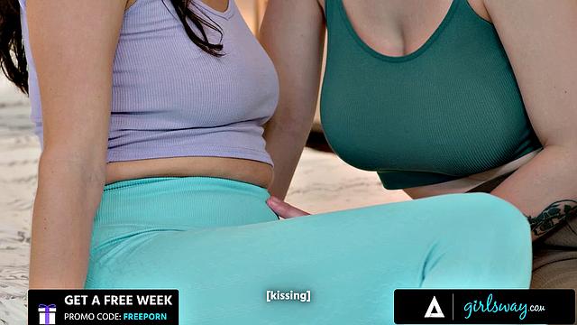 GIRLSWAY - Mischievous Octavia Red Gives Roommate Lux's Orgasms Through Remote Vibrator