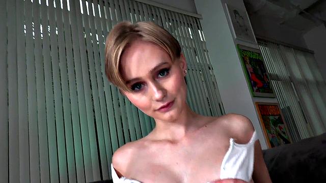 POV bigtitted babe fucked by nice dick in anal hole