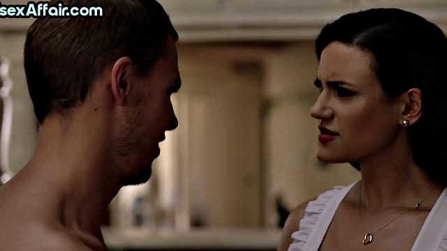 Facesitting bisex maid 3some drilled in action