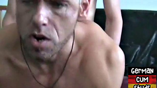 Fingered German bottom jerks pierced while barebacked