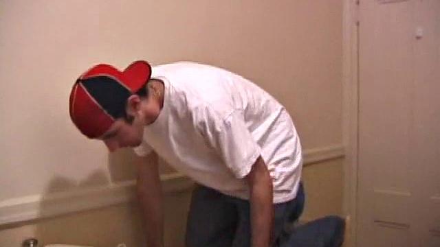 Back from an afternoon of skateboarding, Tag climbs onto the kitchen table and starts stroking his stiff cock. He manages to suck, as he edges himself close and in no time he's unleashing a cum gusher onto his face.