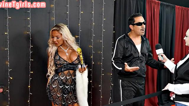 Transgender beauty banged in ass in missionary