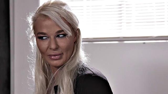 Busty big boobed MILF deepthroats cock before cockride