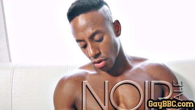 Black gay enjoys masturbating before cumming wildly