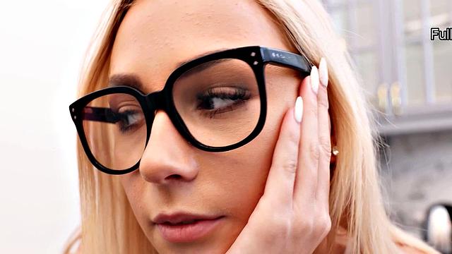 STUCK4K. Blonde from Czech needs help and sex is a good price