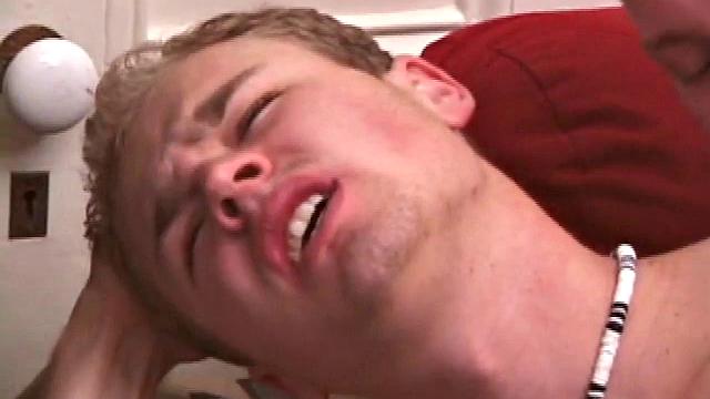 Roar and Brett hook up and both think they might have sex. There's some kissing, before Brett pulls Roar's penis out of his pants and goes down on it. Roar, in turn, rips off Brett's shirt and then his own.