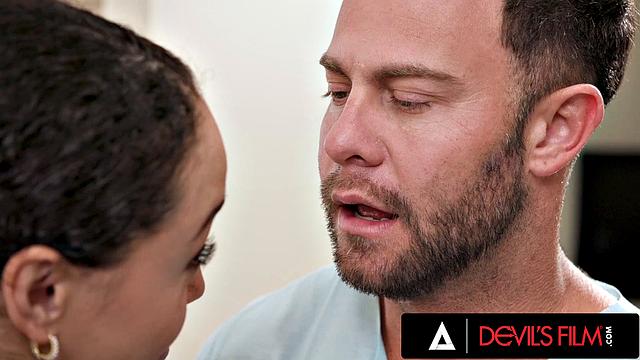 DEVILS FILM - Hot Ebony Alexis Tae Gets Ass Fucked By Boyfriend's BFF