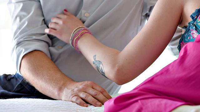 Sensual beauty in classy blowjob with lucky man