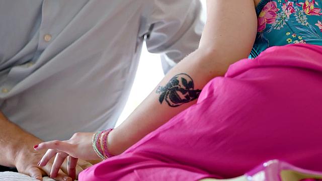 Sensual beauty in classy blowjob with lucky man