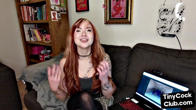 Dirty perverted nympho talks about small dicks