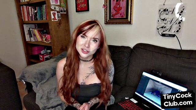 Dirty perverted nympho talks about small dicks