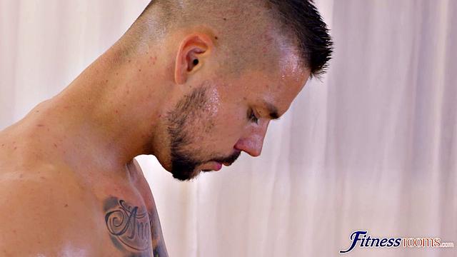 trainer stretches brunette