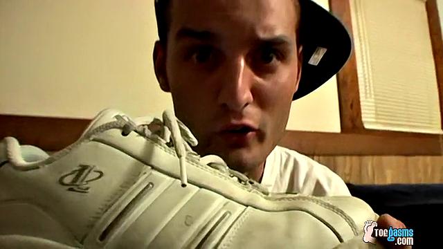 Foot Fanatic Ajax Jacks His Dick - Ajax