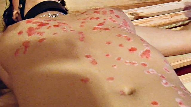 Waxing Bondage Teen With Perfect Body Amy