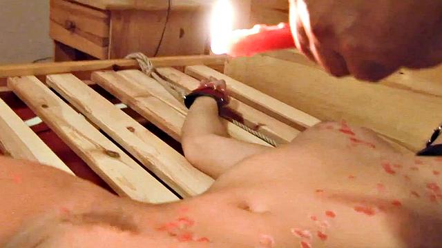 Waxing Bondage Teen With Perfect Body Amy