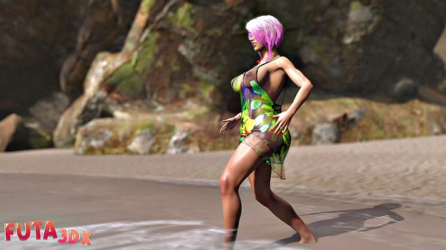 Futa3dX - Big Tittied Futa Watches Girls Fucking Each Other