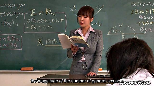 Hot Asian teacher uses students for sex