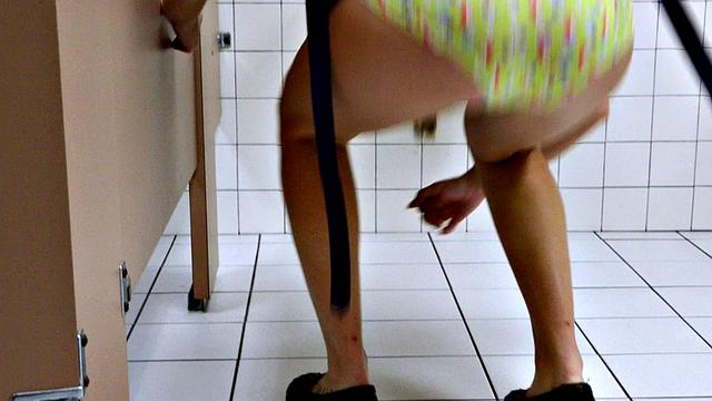 Kharlie Stone Pees and Masturbates in School Bathroom