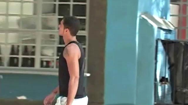 Antonio de Capos arrives at the restaurant where muscular bartender Diogo da Syllva is cleaning up from a party the night before. Diogo's cock comes out and Antonio goes down on him.