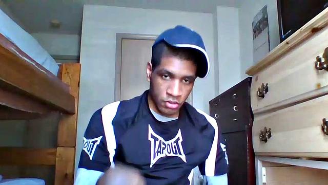 Young Black Amateur Stroking Big Cock