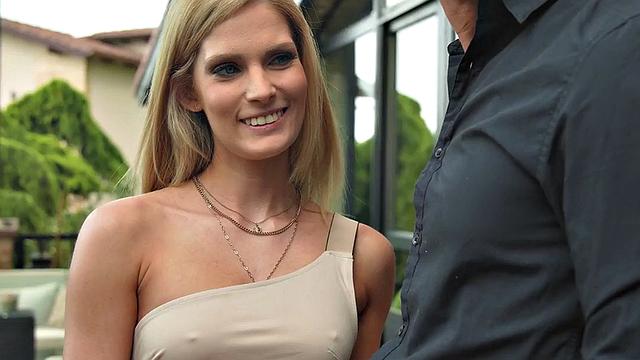 Sexy DP slutty bitch fucked in threesome by two big dicks