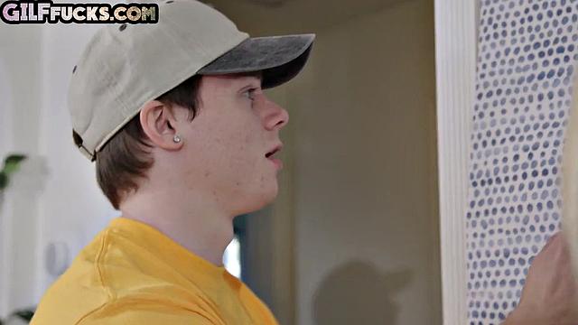 Nasty granny bouncing on horny lover