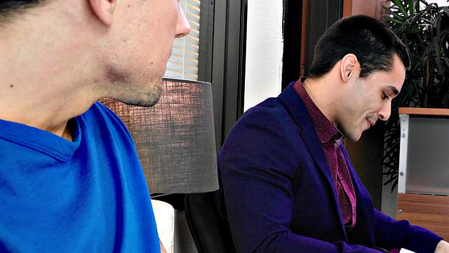 Rimming stud fucks his partner in hairy asshole