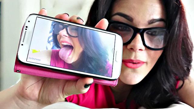 Latina cheats on boyfriend and fucks pole in glasses-clad handjob frenzy