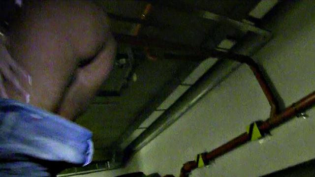 Naughty Brunette Gets Her Tit Stuffed & Fucked In Public