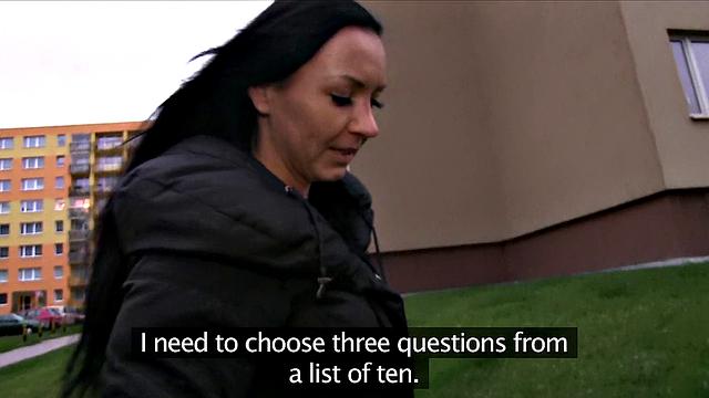 Naughty Brunette Gets Her Tit Stuffed & Fucked In Public