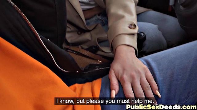 Big-titted babe riding her teacher