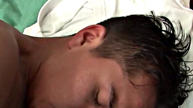 Latin skinny twink barebacked and sucked by boyfriend at home