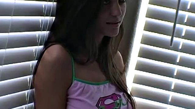 Sexy teen strips off for the camera