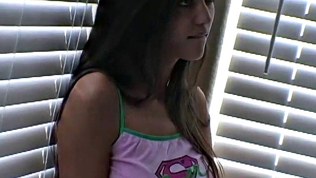 Sexy teen strips off for the camera