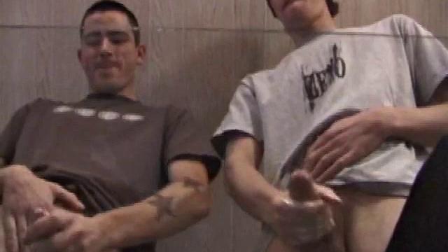 Dan and Jayden get bored and end up stroking each other instead of doing anything productive
