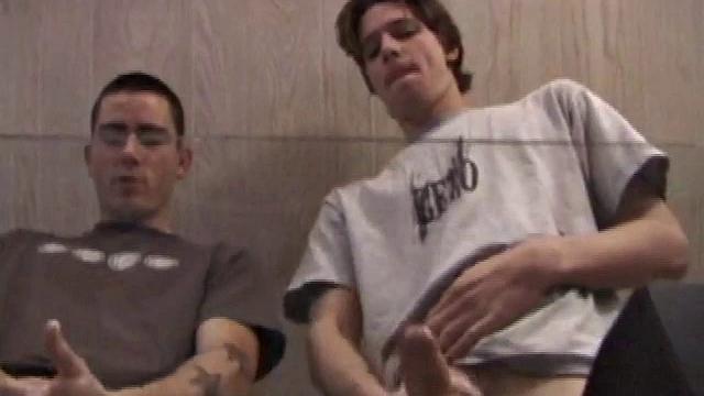 Dan and Jayden get bored and end up stroking each other instead of doing anything productive