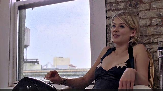 Rosamund Pike in see-through bra