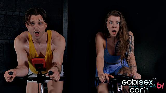 Fit bisexual threesome with flexible slut