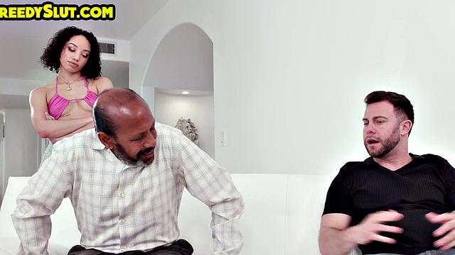 Assfuck ebony bae deepthroating and riding lover