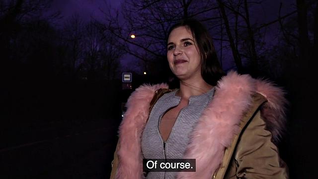 POV busty babe4cash closeup sucks n rides BWC after casting