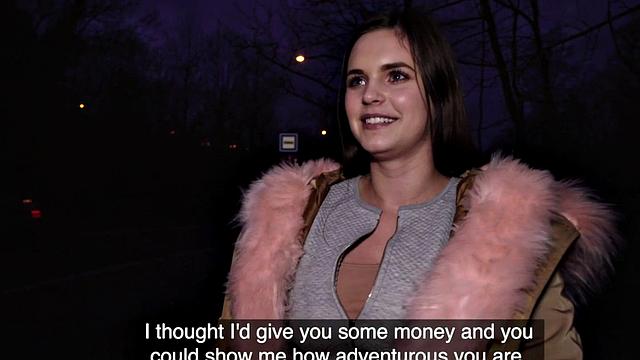 POV busty babe4cash closeup sucks n rides BWC after casting