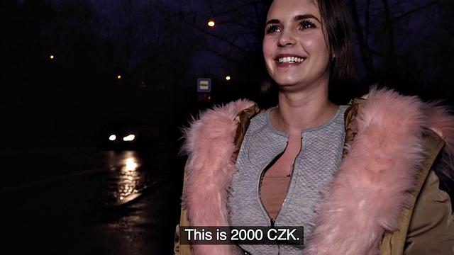 POV busty babe4cash closeup sucks n rides BWC after casting