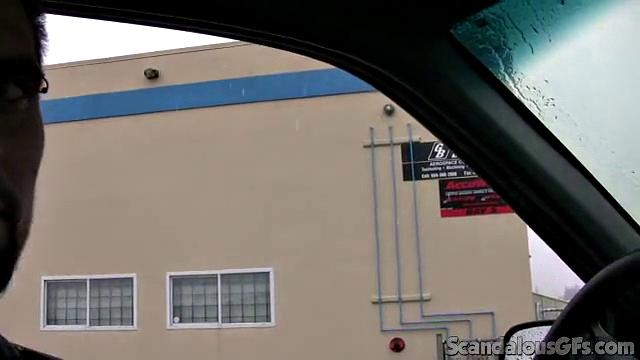 Sexy GF Shows Her Pussy In The Car