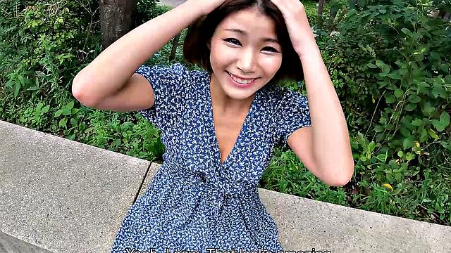 Petite Japanese Yoga instructor Miyu Shiratori visits us