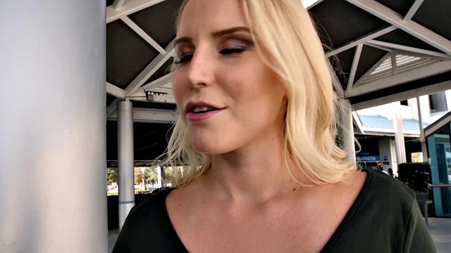 Blonde MILF Railed At The Station and Licked Pussy in Reverse Cowgirl